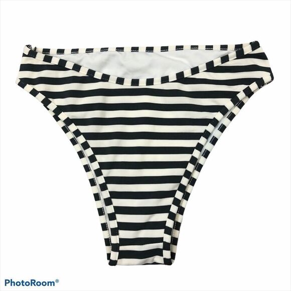 Unbranded Grey and White Striped Bikini Medium - Picture 5 of 11